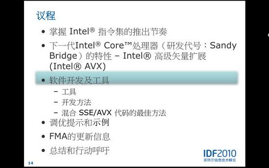 IDF2010��SandyBridge��������AVX���