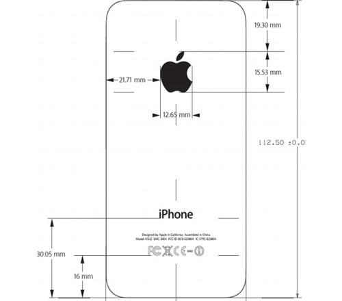 iphone4背面详细尺寸图由fcc放出