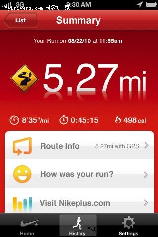 耐克Nike+ GPS应用 无配件即可记录运动_软件