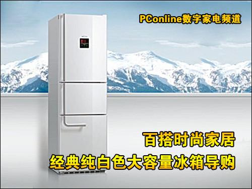 百搭时尚家居经典纯白色大容量冰箱导购