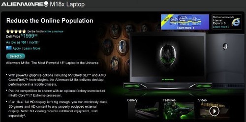 AlienwareM18x񱾿1999Ԫ