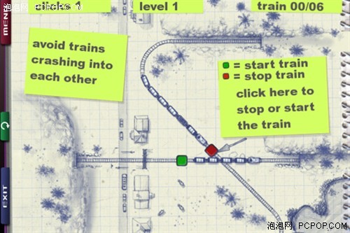 苹果益智休闲游戏 素描画面的纸火车_软件学园