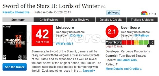 Paradox承认《星际之剑2:凛冬王者》搞砸了_