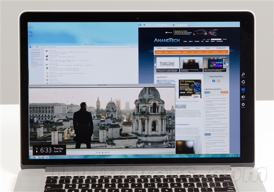 视网膜屏MacBook Pro体验Windows 8_软件学