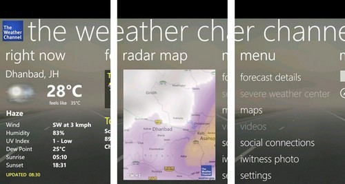诺基亚Lumia手机迎来Weather Channel 2.0独家更新