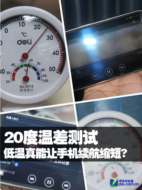 20度温差测试 低温真能让手机续航缩短？ 