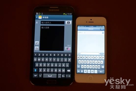 �콢���콢�Ľ���Note��Ա�iPhone5