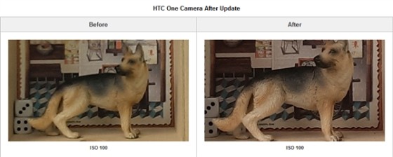 HTC One升级前/后样张对比：差异很明显