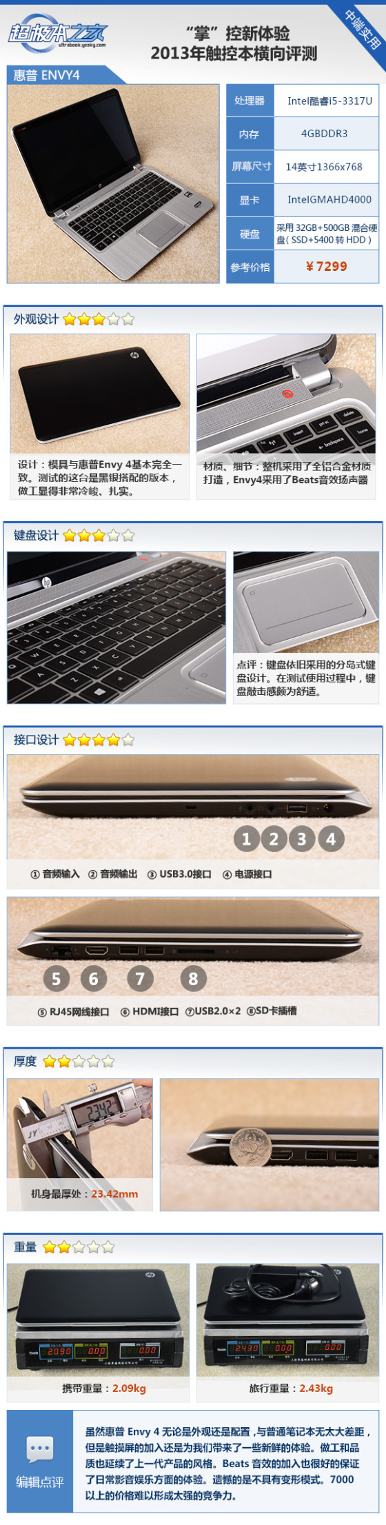 “掌”控新体验十三款触控笔记本横向评测