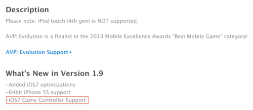 苹果iOS 7被证实将可支持游戏控制器 