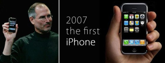 2007年发布第一代iphone(图片来自网络)