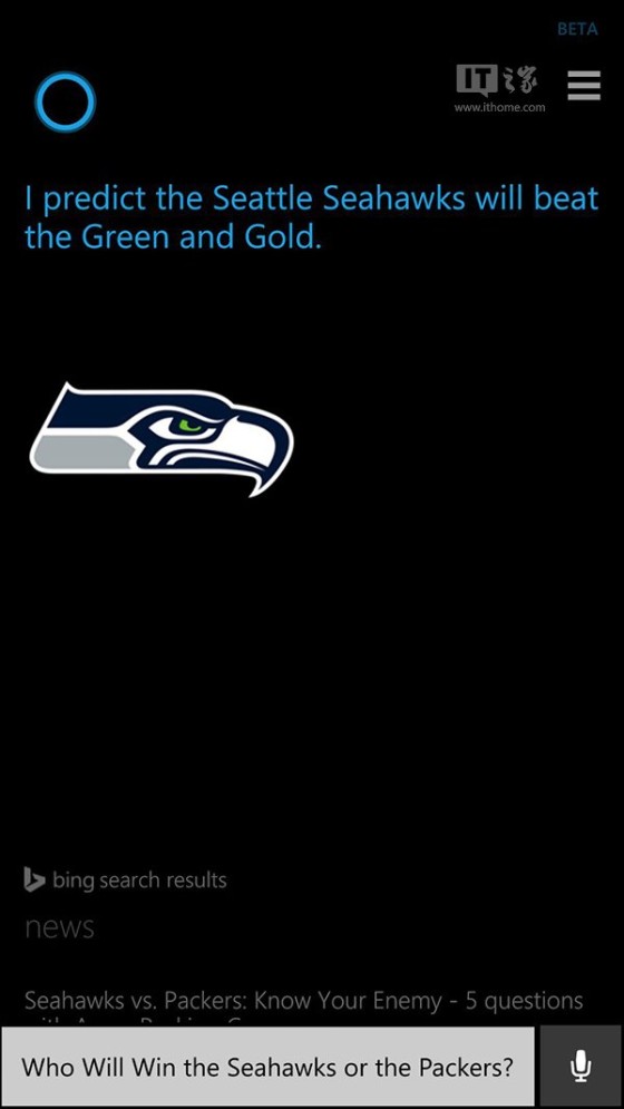 WP8.1 Cortana预测NFL橄榄球比赛|WP8.1|NF