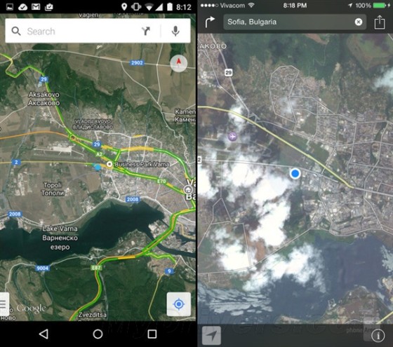海量图：iOS 8.1对比Android 5.0