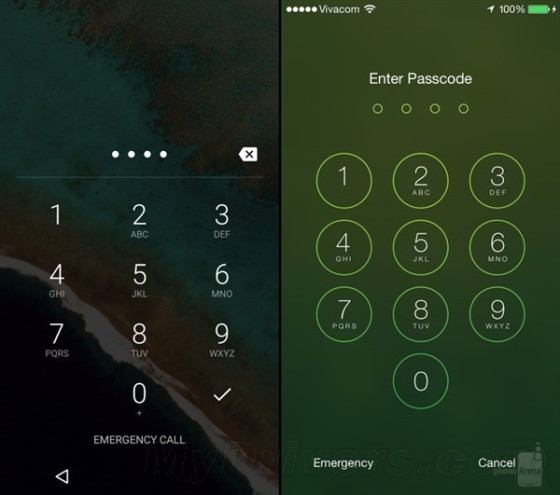 海量图：iOS 8.1对比Android 5.0