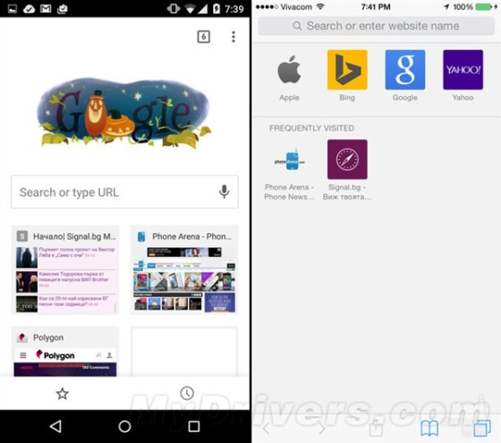 海量图：iOS 8.1对比Android 5.0