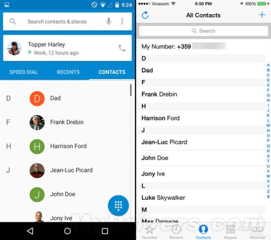 海量图：iOS 8.1对比Android 5.0
