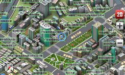 三维城市地图比普通电子地图对poi点描绘得更