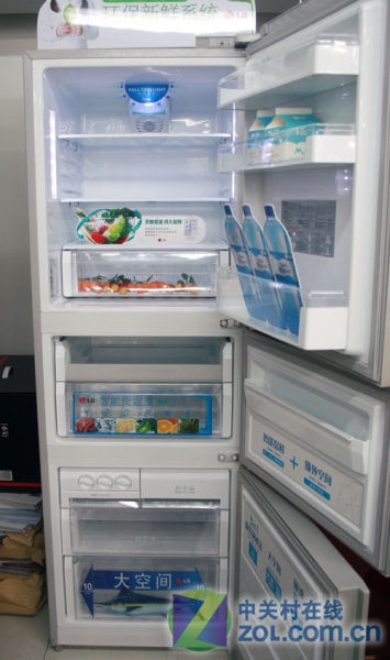 LED冷光照明LG三开门冰箱现价5880元
