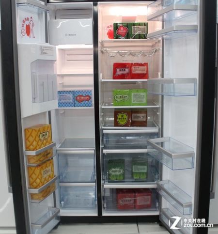 四轮定位制冷博世对开门冰箱19886元