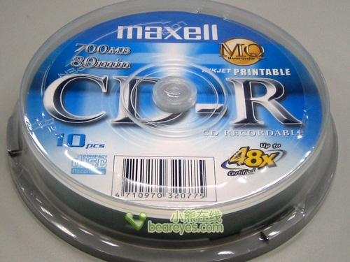 寿命超长Maxell可打印盘片CD-R