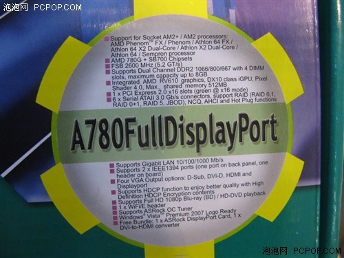 唯一带DisplayPort主板台系780到货