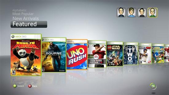 微软宣布全新xbox 360用户界面