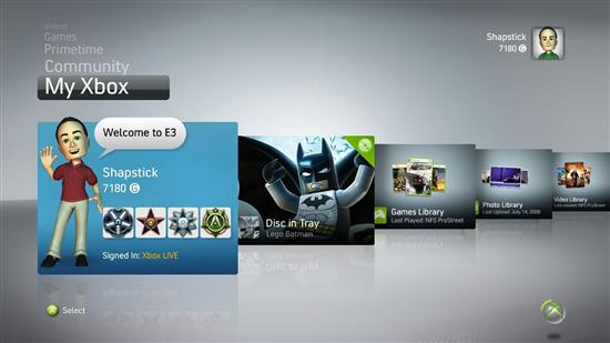 微软宣布全新xbox 360用户界面