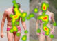 女人会关注人体脸部和躯干(左图)，男人会更多关注旁边的杂物(右图)。