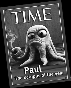 世界杯落幕后，美国《时代周刊》曾考虑将章鱼保罗作为周刊封面，尽管“章鱼哥”最终“落选”，已足以说明他的影响力赢得全球媒体的广泛注意。