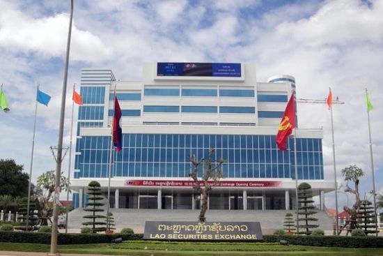 图文:老挝首都万象的新证券交易所大楼_美股新