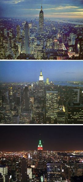 纽约1954年、1985年和2009年对比照 纽约1954年、1985年和2009年对比照