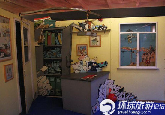 漫画馆里根据漫画场景建的主题小屋。 漫画馆里根据漫画场景建的主题小屋。