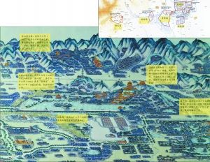 "三山五园"分布图 清西郊园林分布图(根据北京历史地图集清咸丰十年