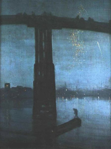 9. 《Nocturne: Blue and Gold - Battersea Bridge》, James Whistler