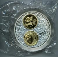 2002年熊猫金币发行二十周年1公斤镶金精制银币 2002年熊猫金币发行二十周年1公斤镶金精制银币