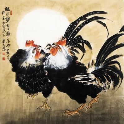 《旭日双吉图》 《旭日双吉图》