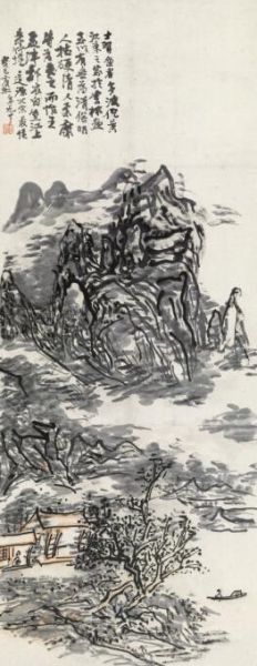 黄宾虹《湖山钓艇》成交价:586.5万元 北京匡时2014年春季艺术品拍卖会 黄宾虹《湖山钓艇》成交价:586.5万元 北京匡时2014年春季艺术品拍卖会