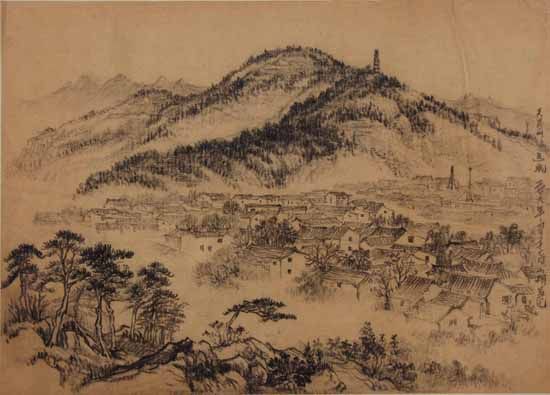 图13【吴山明 《天马山远眺》】 图13【吴山明 《天马山远眺》】