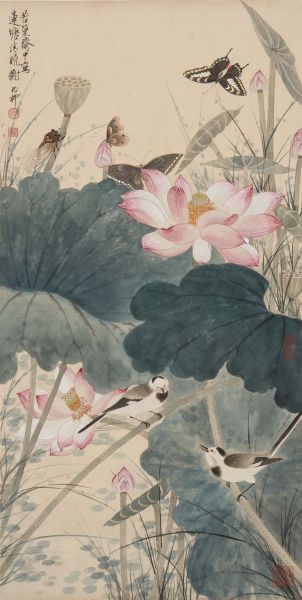谢稚柳 莲塘清晓