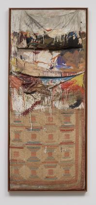 罗伯特·劳森伯格(robert rauschenberg)作品《床》(bed)(1955)