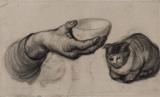 Vincent van GoghHand with Bowl and a Cat1885 ߲ @vangoghmuseum