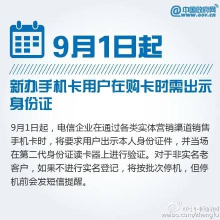 新办手机卡用户在购物时需出示身份证
