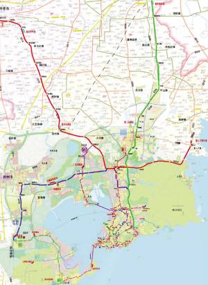 市域轨道线市区地铁线车站 远景市域轨道交通规划布局图 市规划局供图