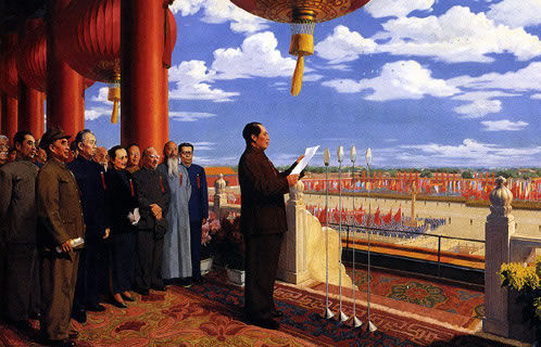 油画《开国大典》 “红色漫游·星火燎原”动漫网络传递第一站北京