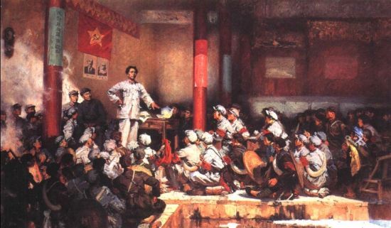 油画《古田会议》 “红色漫游·星火燎原”动漫网络传递第六站福州