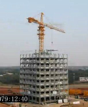 湖南:15天建成30层酒店 称可抗9级地震(组图)
