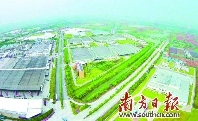 今年三水加快推动西南水都基地与白坭北部融合发展,提升载体建设水平。图为西南水都基地。 融入粤港澳大湾区 三水如何“借船出海”