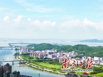虎门与海相连,城市生态环境优美。黄宁 摄 虎门城市框架敲定 湾区重镇渐显