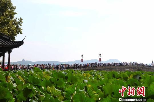 图为国庆期间的西湖游客 余锋 摄 “盆景”到“风景”浙江杭州假日旅游迈入全域时代