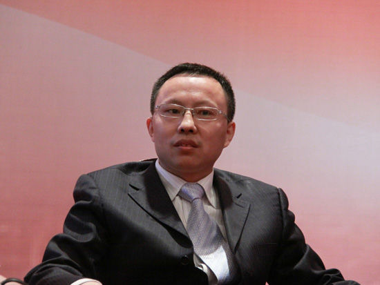 2011年5月28日，第五届中国上市公司市值管理高峰论坛举行。图为苏州固锝董秘滕有西参加分论坛。(来源：新浪财经 任立殿摄)